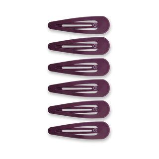 TELETIES Purple Haze snap clips, 6 count, in purple