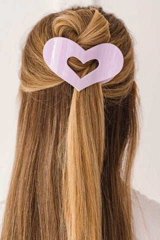 Purple Queen of Hearts Flat Hair Clip - Just Believe Boutique