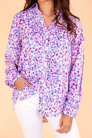 Purrhaps Shes Purrfect Leopard Button Down - Just Believe Boutique