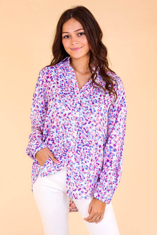Purrhaps Shes Purrfect Leopard Button Down - Just Believe Boutique