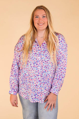 Purrhaps Shes Purrfect Leopard Button Down - Just Believe Boutique