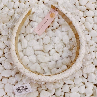 Quilted Elegance Pearl Headband: Noble Black - Just Believe Boutique