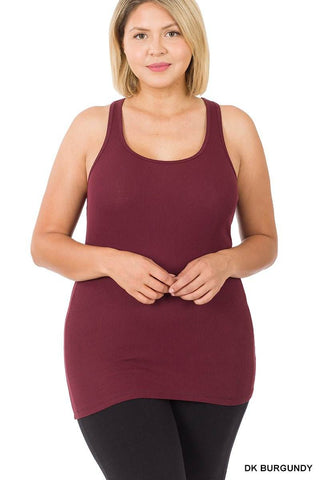 Racer Back Ribbed Tank Top - Just Believe Boutique