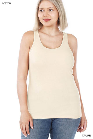Racer Back Ribbed Tank Top - Just Believe Boutique