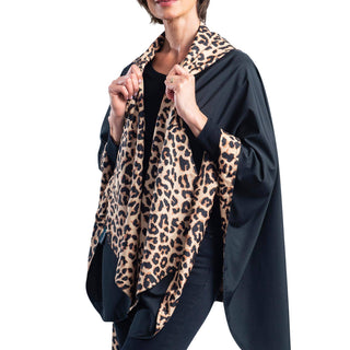 RainCaper - Black and Leopard Rain & Travel Cape - Just Believe Boutique