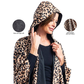 RainCaper - Black and Leopard Rain & Travel Cape - Just Believe Boutique