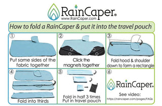 RainCaper - Black & Camel Rain & Travel Cape - Just Believe Boutique