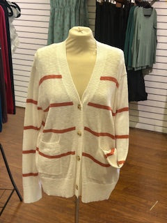 Strawberry Striped Cardigan