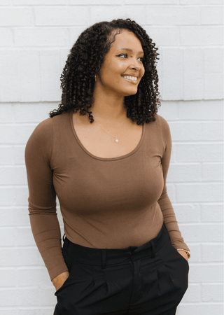 Reversible Long Sleeve - Curvy Fit: Black - Just Believe Boutique
