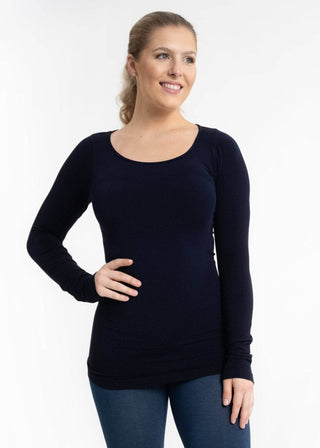 Reversible Long Sleeve: Navy - Just Believe Boutique