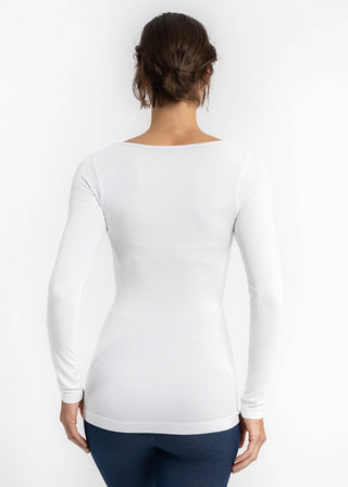 Reversible Long Sleeve: White - Just Believe Boutique