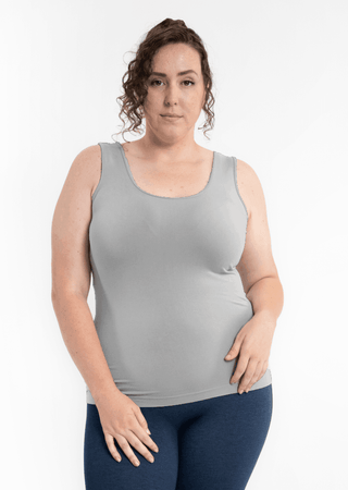Reversible Tank - Curvy Fit: Neutral Grey - Just Believe Boutique