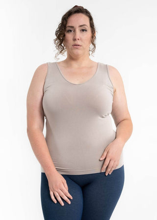 Reversible Tank - Curvy Fit: Sand - Just Believe Boutique
