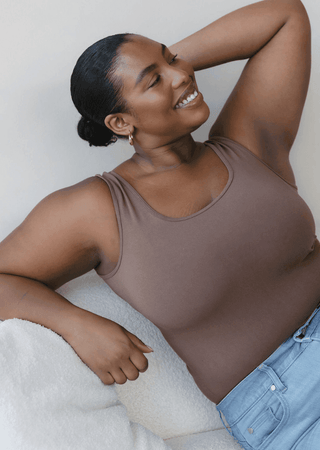 Reversible Tank - Curvy Fit: Toffee - Just Believe Boutique