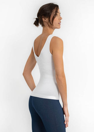Ribbed Reversible Tank: Chocolate - Just Believe Boutique
