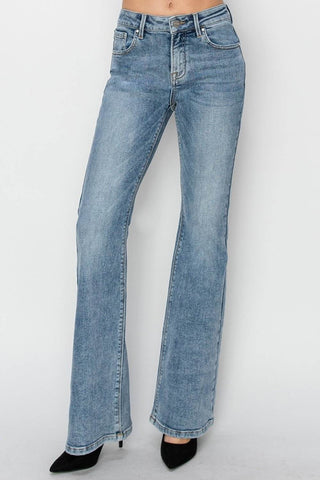 RISEN Full Size Mid Rise Bootcut Jeans - Just Believe Boutique