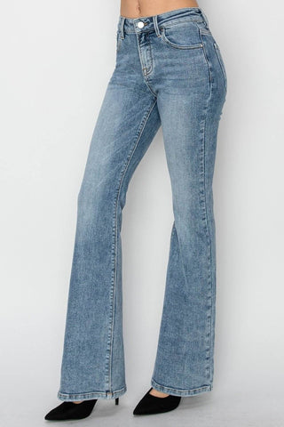 RISEN Full Size Mid Rise Bootcut Jeans - Just Believe Boutique