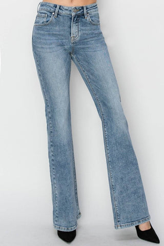 RISEN Full Size Mid Rise Bootcut Jeans - Just Believe Boutique