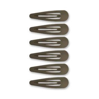 TELETIES Sage It Ain't So snap clips, 6 count, in sage green