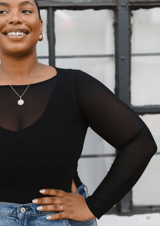 Sheer Long Sleeve Top: Regular - Just Believe Boutique