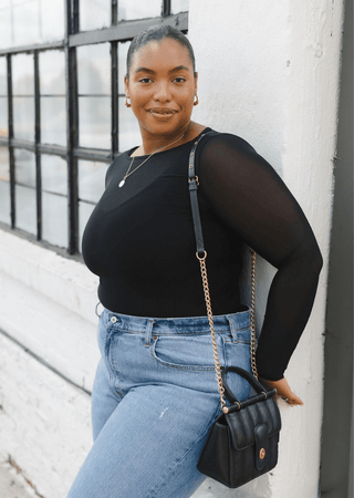 Sheer Long Sleeve Top: Regular - Just Believe Boutique