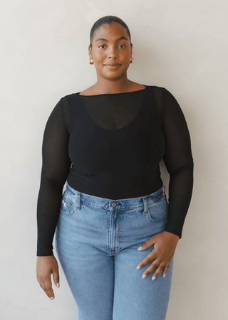 Sheer Long Sleeve Top: Regular - Just Believe Boutique