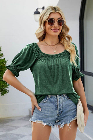 Short Flounce Sleeve Top - Just Believe Boutique