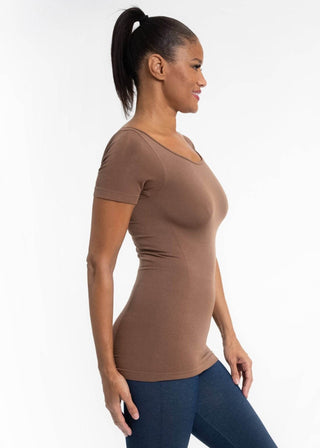 Short Sleeve Top: MAGENTA - Just Believe Boutique