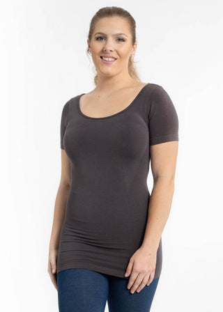 Short Sleeve Top: MAGENTA - Just Believe Boutique