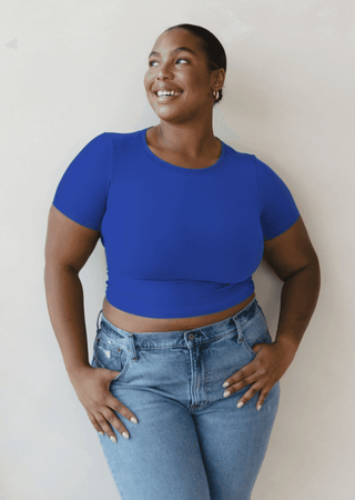 Short Sleeve Waist Length Top: Army Green / Regular - Just Believe Boutique