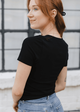 Short Sleeve Waist Length Top: Army Green / Regular - Just Believe Boutique
