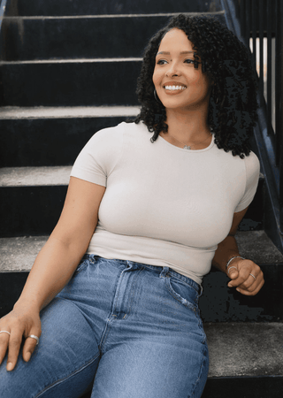 Short Sleeve Waist Length Top: White / Regular - Just Believe Boutique