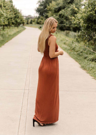 Sleeveless Maxi Dress: Berry - Just Believe Boutique