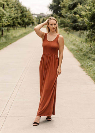 Sleeveless Maxi Dress: Berry - Just Believe Boutique