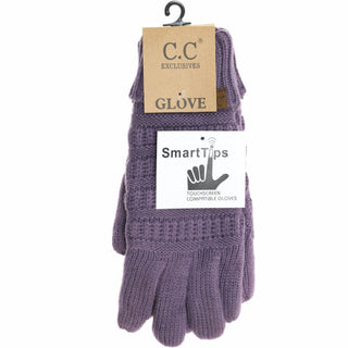 Solid Cable Knit CC Gloves - Just Believe Boutique