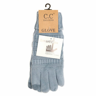 Solid Cable Knit CC Gloves - Just Believe Boutique