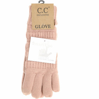 Solid Cable Knit CC Gloves - Just Believe Boutique