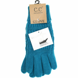 Solid Cable Knit CC Gloves - Just Believe Boutique