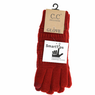Solid Cable Knit CC Gloves - Just Believe Boutique