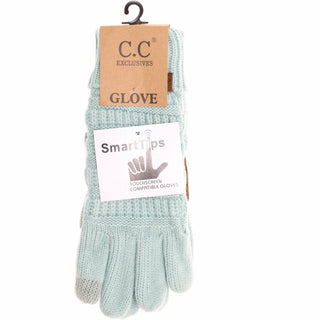 Solid Cable Knit CC Gloves - Just Believe Boutique
