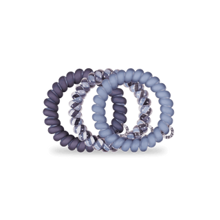 Spiral Hair Coils | Large | Midnight Rain Hair Ties - Just Believe Boutique