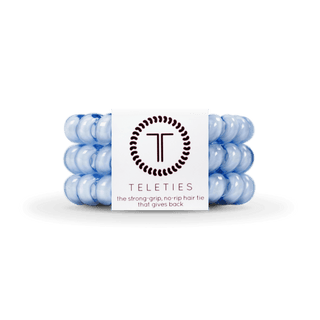 Spiral Hair Coil Hair Ties, Large – Washed Denim TELETIES