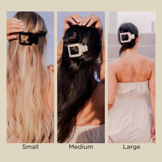 Square Flat Hair Clip | Large | Tortoise - Just Believe Boutique