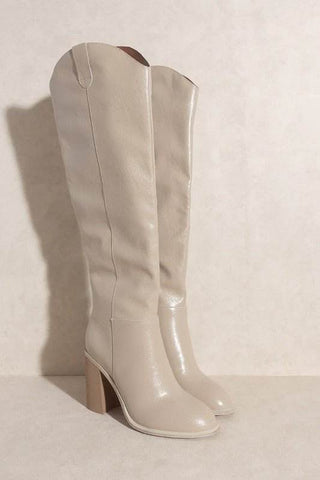 STEPHANIE-KNEE HIGH, BOOTS - Just Believe Boutique