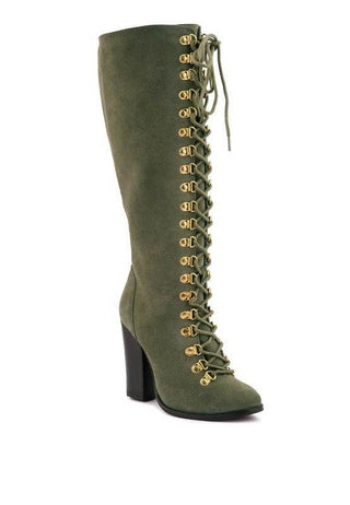Street-Slay Antique Heeled Calf Boot - Just Believe Boutique