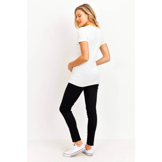 Stretch Maternity Skinny Jeans With Elastic Belly Band - Just Believe Boutique