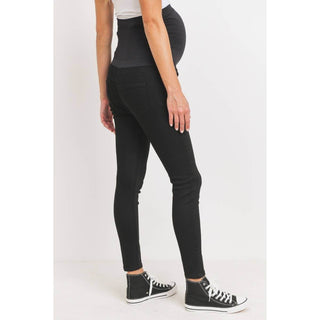 Stretch Maternity Skinny Jeans With Elastic Belly Band - Just Believe Boutique