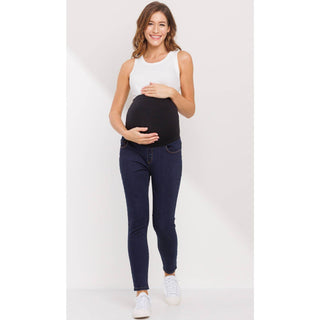 Stretch Maternity Skinny Jeans With Elastic Belly Band - Just Believe Boutique