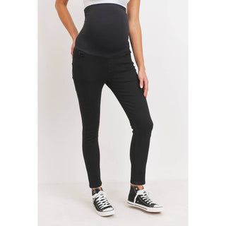 Stretch Maternity Skinny Jeans With Elastic Belly Band - Just Believe Boutique