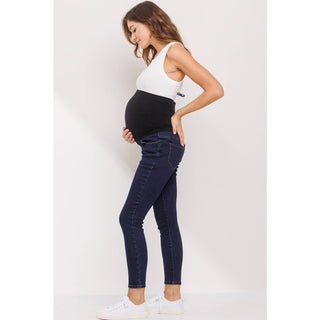 Stretch Maternity Skinny Jeans With Elastic Belly Band - Just Believe Boutique